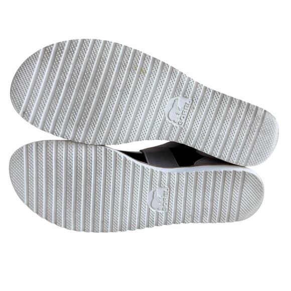 Sorel Ella Cross Strap Sandal Gray Taupe Slip-On, Women's Size 8.5 - Picture 8 of 9